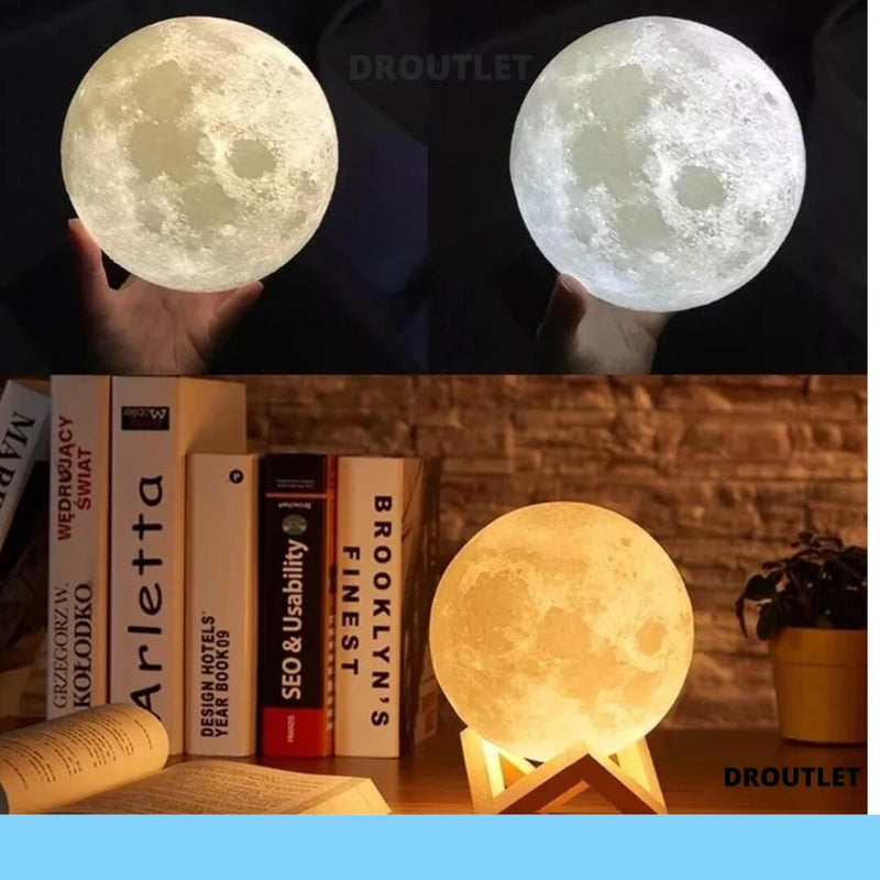 Luminária Lua Umidificadora 3D