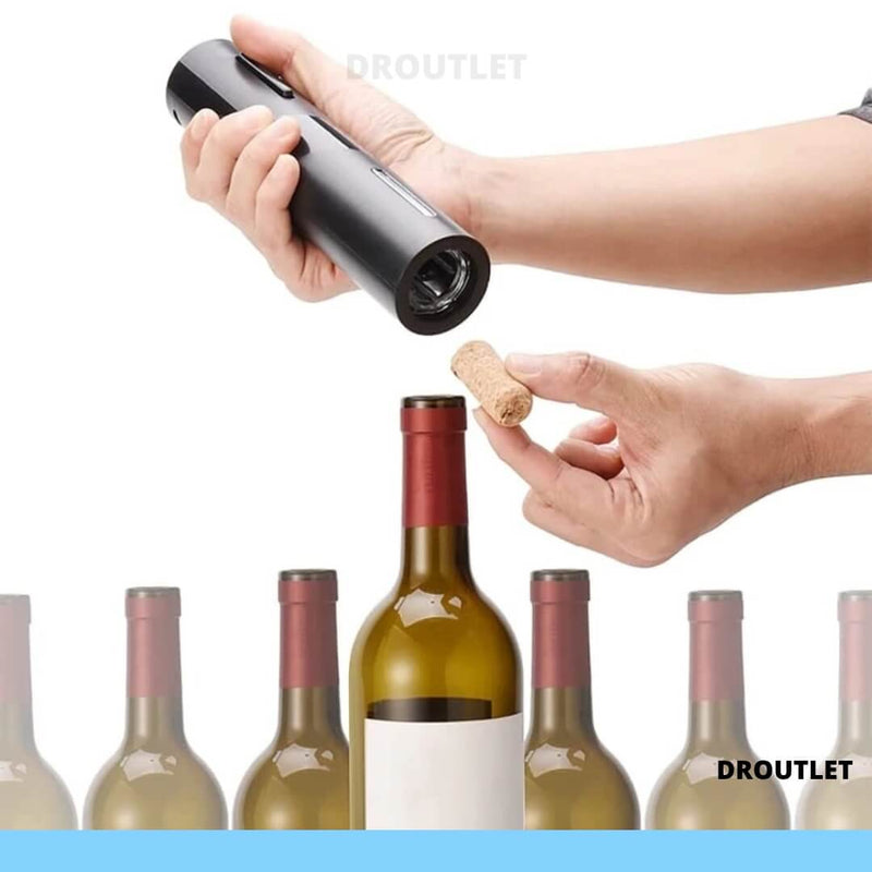 Kit Saca Rolhas Automático Abridor De Vinho Garrafa